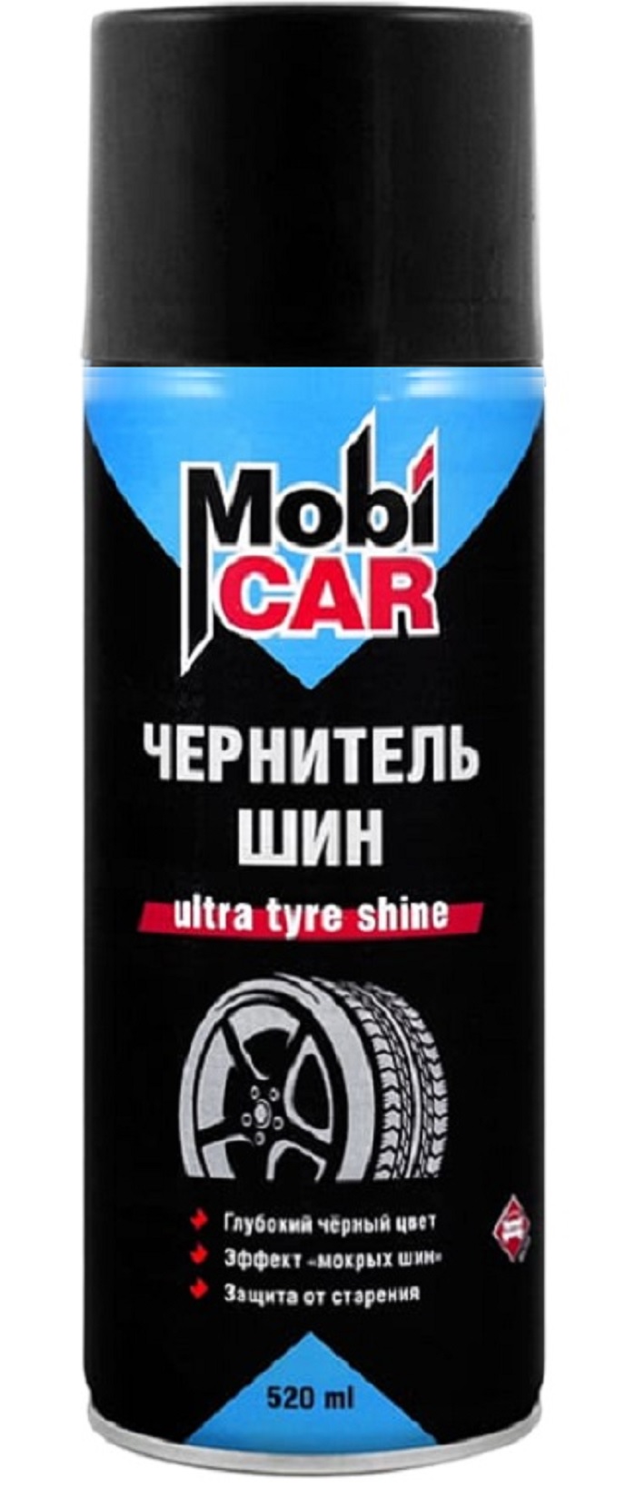 Чернитель шин с эффектом мокрых шин 520мл. MOBICAR